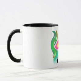 rosa flamingo sommarflamma  mugg