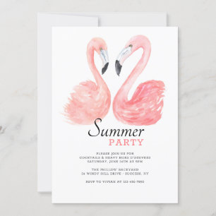 Rosa Flamingo Sommarpartiets inbjudan