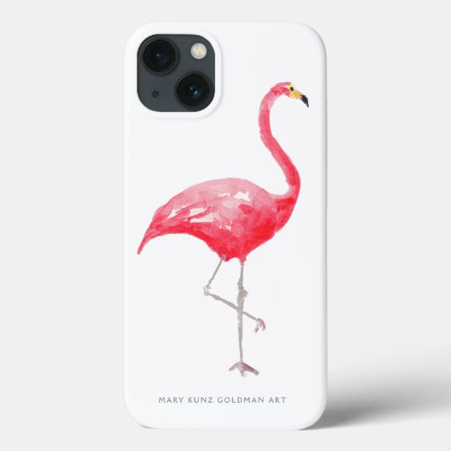 Rosa Flamingo Söt Tropisk Fågel Regnskog (Baksida)