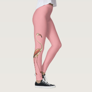 Rosa Flamingo Spandex Leggings