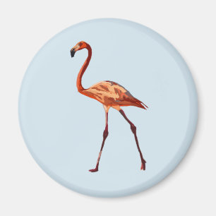 Rosa Flamingo Standard, 5,7 cm Round Magnet