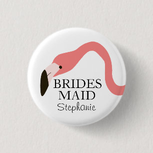 Rosa Flamingo Stollig Bridesmaid Knapp
