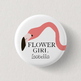 Rosa Flamingo Stollig Flower Girl Knapp