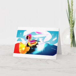 Rosa flamingo strand  kort