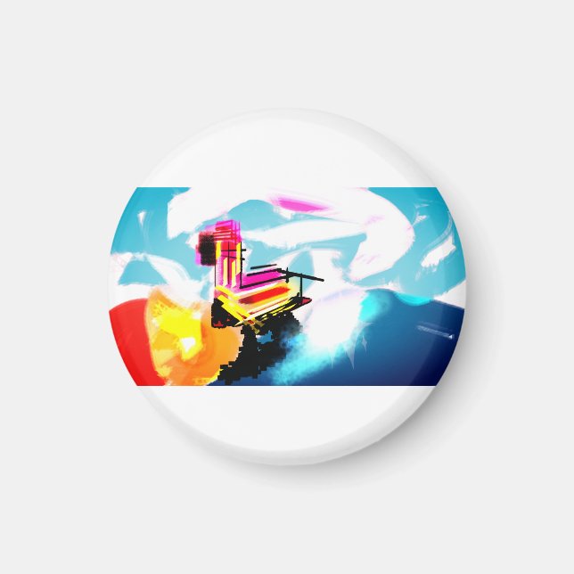 Rosa flamingo strand magnet (Framsidan)