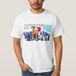 Rosa flamingo strand t shirt
