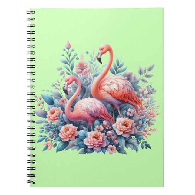 Rosa Flamingo Sublimering Anteckningsbok (Framsidan)