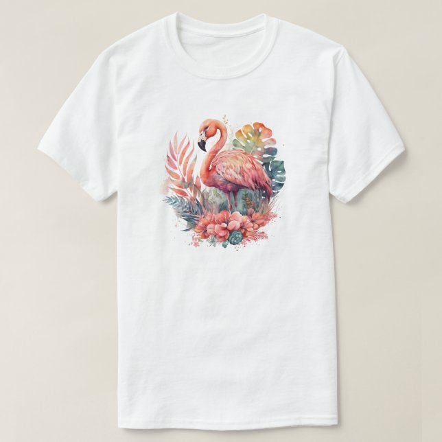 Rosa Flamingo T-Shirt (Design framsida)