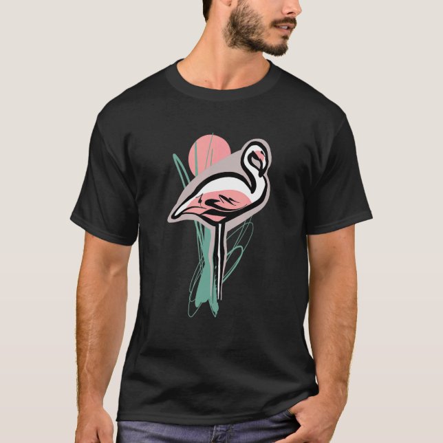 Rosa flamingo t shirt (Framsida)