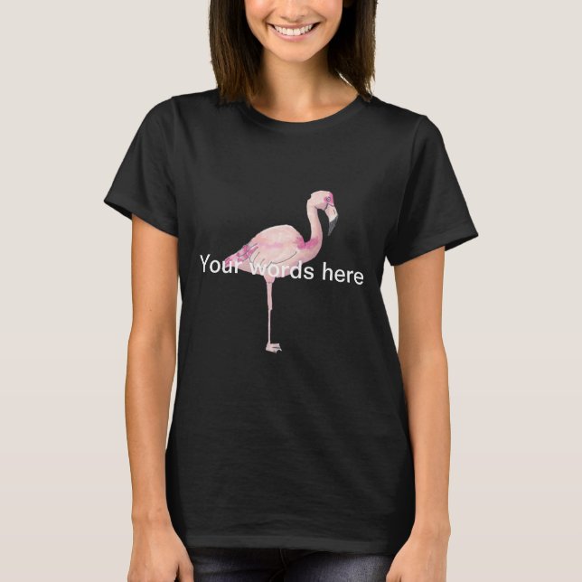 Rosa Flamingo T-Shirt (Framsida)