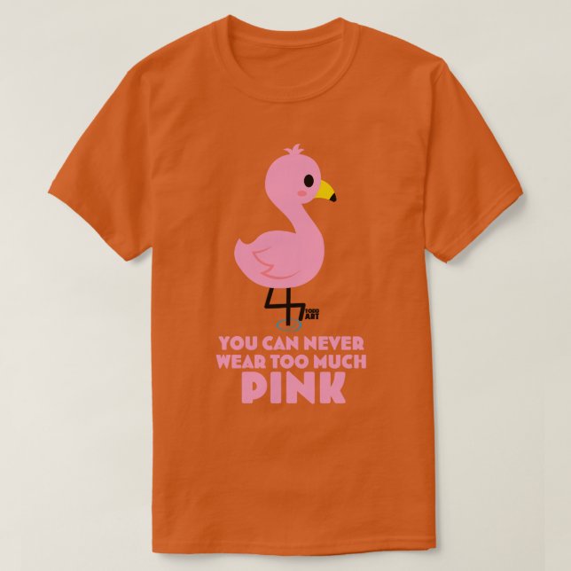 ROSA FLAMINGO T SHIRT (Design framsida)