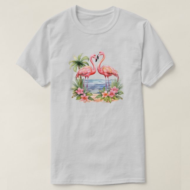 Rosa Flamingo T-Shirt (Design framsida)
