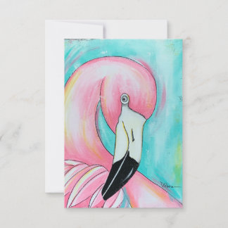 Rosa flamingo tack kort