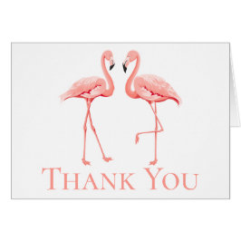 Rosa Flamingo Tack Tropical Bröllop Beach OBS Kort