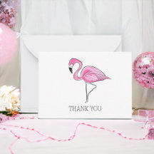 Rosa Flamingo Tacksamhetskort