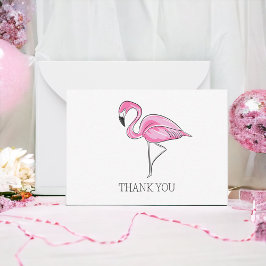 Rosa Flamingo Tacksamhetskort Anteckningskort