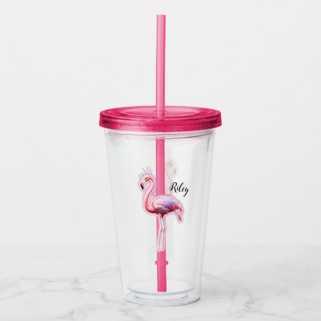 Rosa Flamingo Take Away Mugg (Framsida)