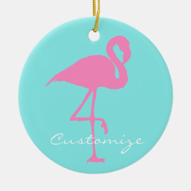 Rosa Flamingo Thunder_Cove Julgransprydnad Keramik (Framsidan)