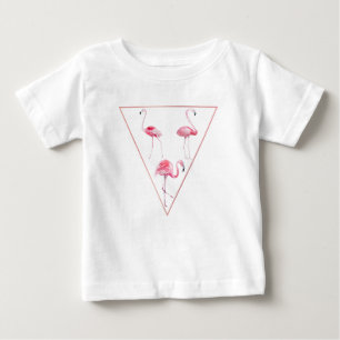 Rosa Flamingo Triangel Design T Shirt