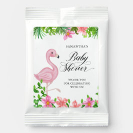 Rosa Flamingo Tropical Baby Shower-Tack-förmån