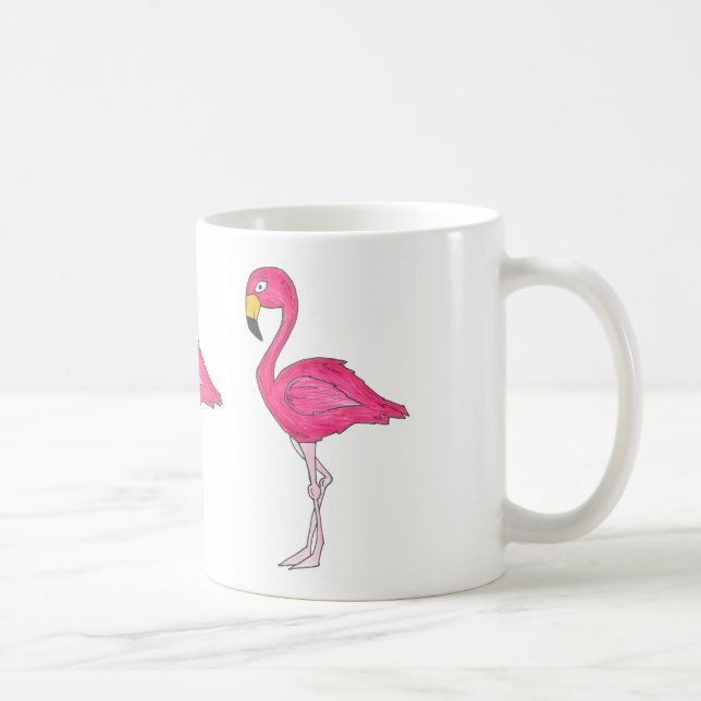 Rosa Flamingo Tropical Bird Flamingos Mugg (Höger)