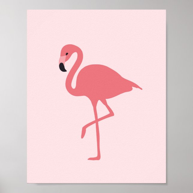 Rosa Flamingo Tropical Bird Poster (Framsidan)