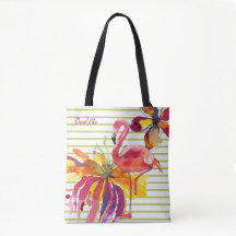 Rosa Flamingo Tropical Flowers Personlig