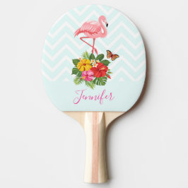 Rosa Flamingo & Tropical Hibiscus Finare Pingisracket