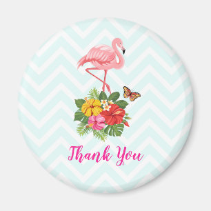 Rosa Flamingo & Tropical Hibiscus Finare Tack Magnet