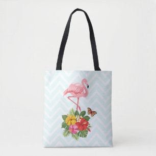 Rosa Flamingo & Tropical Hibiscus Finare Tygkasse