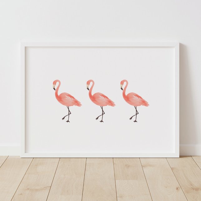 Rosa Flamingo Tropical Nursery Decor Poster (Skapare uppladdad)