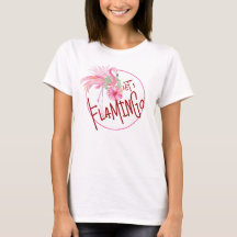 Rosa Flamingo Tropical Party T Shirt