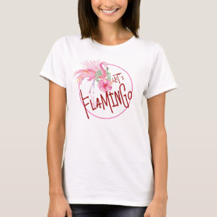 Rosa Flamingo Tropical Party T Shirt