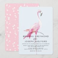Rosa Flamingo Tropical Stil Bröllop