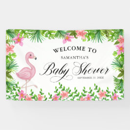 Rosa Flamingo Tropical Welcome to Baby Shower