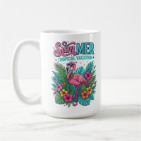 Rosa Flamingo Tropisk Blomma - sommarlov 