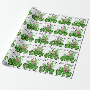 Rosa Flamingo, tropisk djungelns Lämna Presentpapper