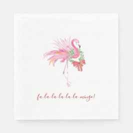 Rosa Flamingo Tropisk jul Pappersservett