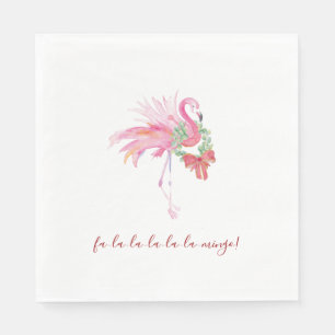 Rosa Flamingo Tropisk jul Pappersservett