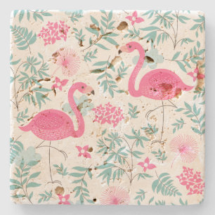 Rosa flamingo tropiska grey stenunderlägg