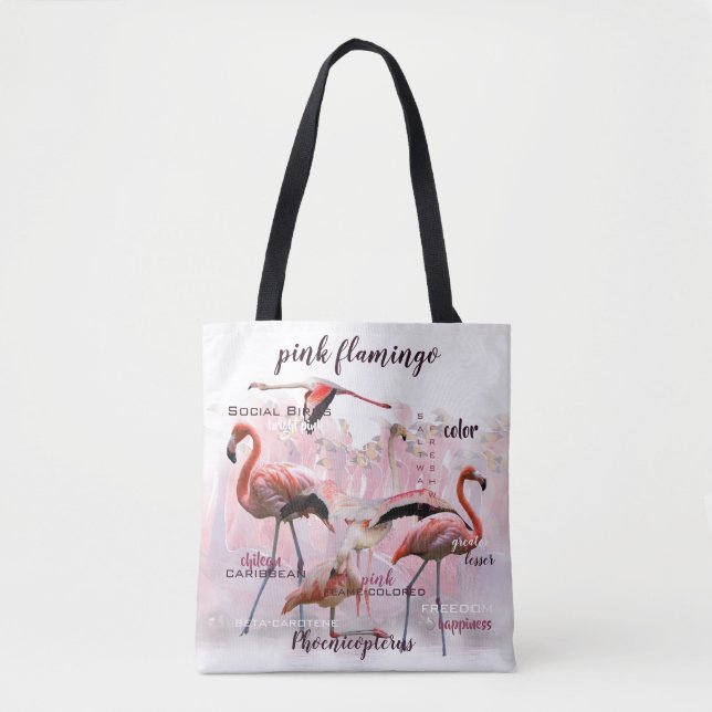 Rosa Flamingo Typography | Anpassad Tygkasse (Framsida)