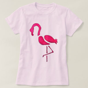 Rosa flamingo - unik popkonst t shirt