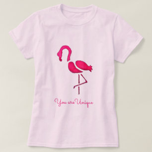 Rosa flamingo - unik popkonst t shirt