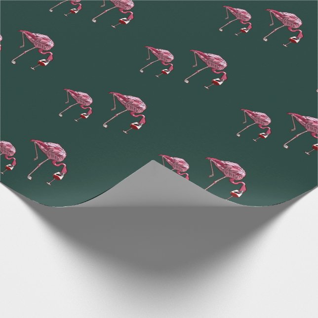 Rosa Flamingo Vattendrickare Rolig Presentpapper (Hörn)