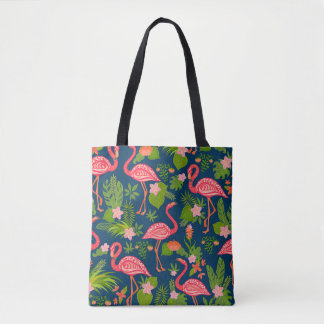 Rosa Flamingo: Vintagen Turquise Stripe Tygkasse