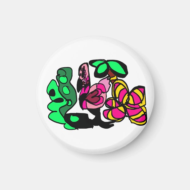 Rosa flamingo visar vibe  magnet (Framsidan)