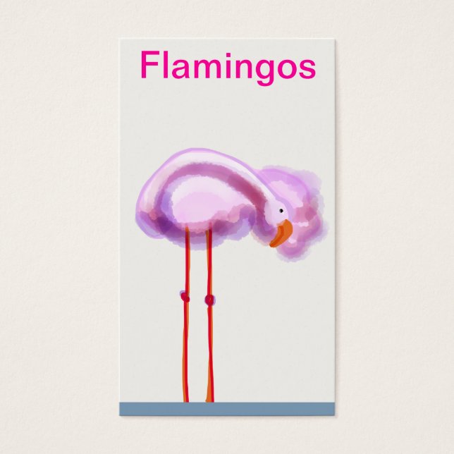 Rosa flamingo visitkort (Framsidan)