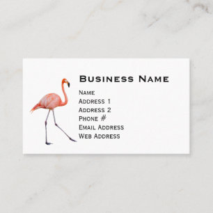 Rosa Flamingo Visitkort