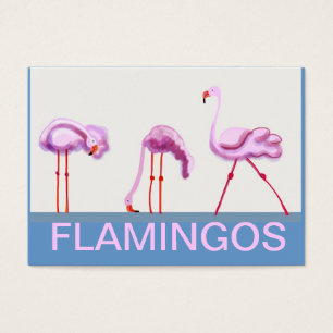 Rosa flamingo visitkort