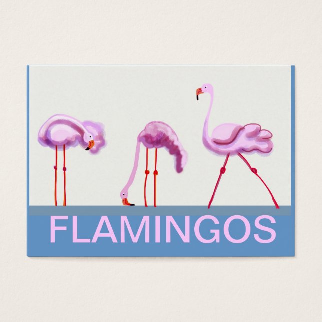 Rosa flamingo visitkort (Framsidan)